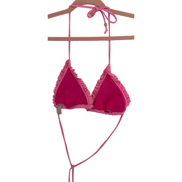 Victoria's Secret Women's Size Large Pink & Gold Heart Polka Dot Bikini Top - Picture 3 of 5